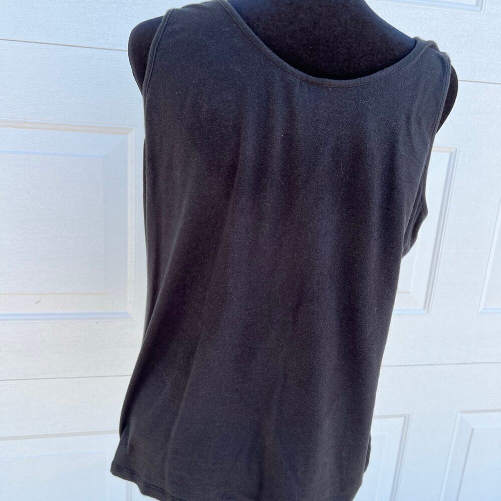 CRUEL Black with a Shimmer Scoop Neck Tank Top, Women's size XL